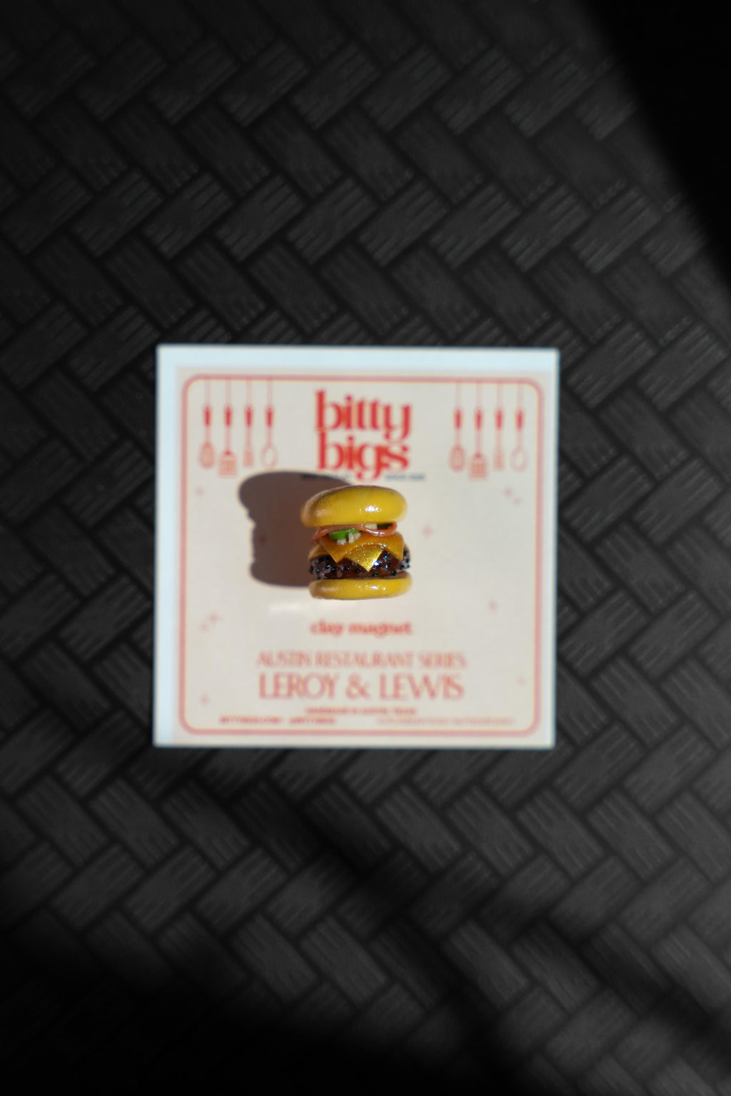 Mini Burger Magnet – Handmade Austin Food Art | Bitty Bigs