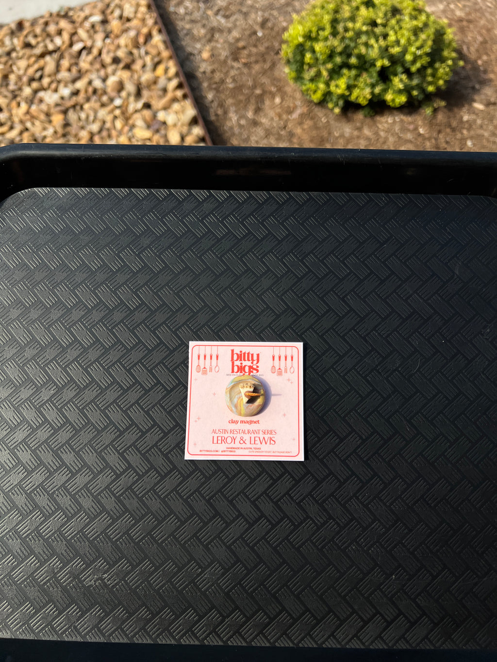 Mini Cheesecake Magnet | Handmade Austin Food Art | Bitty Bigs