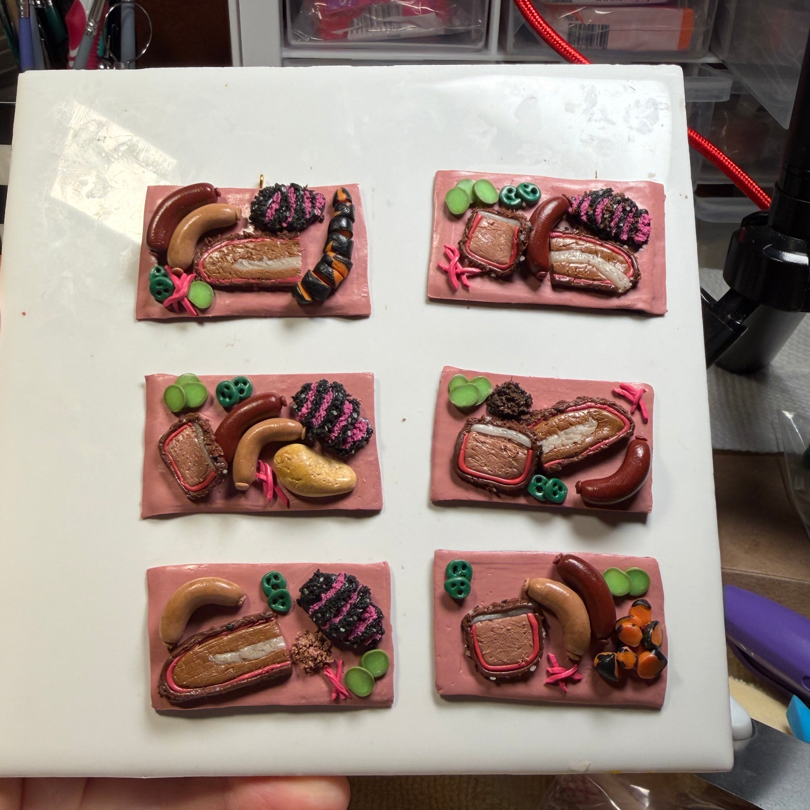 CUSTOM Mini BBQ Tray Magnet – Handmade Austin Food Art | Bitty Bigs